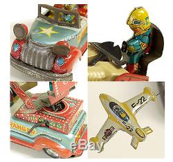 Rare Tin Toy Marusan Rocket Ranger Car Made in Japan 1950's Vintage F/S 452