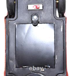 Rare Vintage 1960s Bandai VW Beetle Red Tin Toy Japan Friction Car 22cm Working