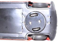 Rare Vintage 1960s Bandai VW Beetle Red Tin Toy Japan Friction Car 22cm Working