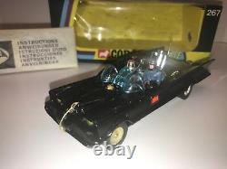 Rare Vintage Batman Batmobile Car Corgi Toys #267 Mettoy 1973 Window Box