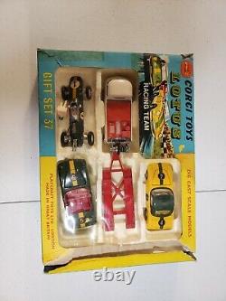 Rare Vintage Corgi Toys Lotus Racing Team Gift Set 37 With Original Packaging