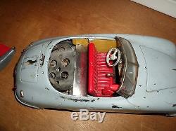 Rare Vintage Distler Car Porsche Electro Matic 7500 Western German Battery Metal