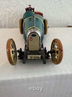 Rare Vintage JAYA TIN Green Bugatti RACING CAR IN Original Rare BOX