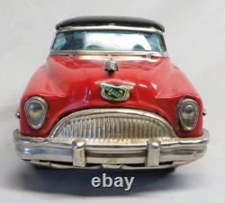 Rare Vintage Japan Sankei Tinplate Litho 1953 Buick Special Fat Car Friction EXC