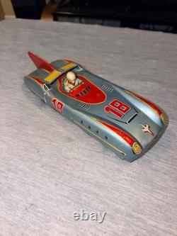 Rare Vintage Japanese Aoshin ASC #18 Strato Race Car 11 Tin Friction Space Age