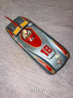 Rare Vintage Japanese Aoshin ASC #18 Strato Race Car 11 Tin Friction Space Age