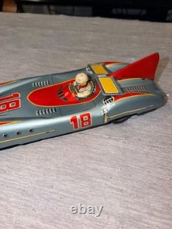 Rare Vintage Japanese Aoshin ASC #18 Strato Race Car 11 Tin Friction Space Age
