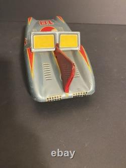 Rare Vintage Japanese Aoshin ASC #18 Strato Race Car 11 Tin Friction Space Age