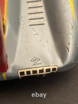 Rare Vintage Japanese Aoshin ASC #18 Strato Race Car 11 Tin Friction Space Age