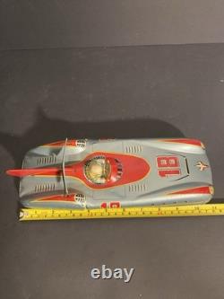Rare Vintage Japanese Aoshin ASC #18 Strato Race Car 11 Tin Friction Space Age