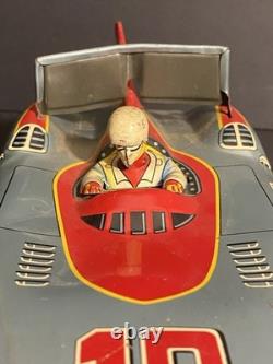 Rare Vintage Japanese Aoshin ASC #18 Strato Race Car 11 Tin Friction Space Age