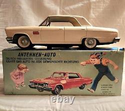 Rare Vintage Large 1960's Japan Nomura Toys TN Antennen Auto B/O Tin Car 15.5L