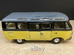 Rare Vintage Lemy Poliumex Combi VW Samba Bus Tin Toy Volkswagen Car Tippco