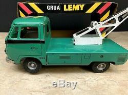 Rare Vintage Lemy Poliumex Tow Truck GRUA VW Tin Toy Volkswagen Car Tippco