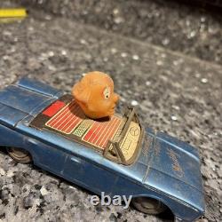 Rare Vintage Linemar Marx 1961 Japan Tin Friction Toy Car Clown New York Buddy