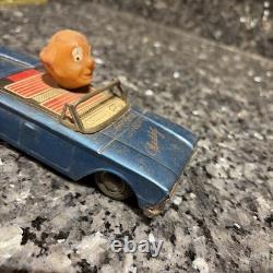Rare Vintage Linemar Marx 1961 Japan Tin Friction Toy Car Clown New York Buddy