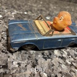 Rare Vintage Linemar Marx 1961 Japan Tin Friction Toy Car Clown New York Buddy