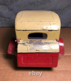 Rare Vintage Mettoy 1940s 11 Tin Large Wind Up Car Motor works England