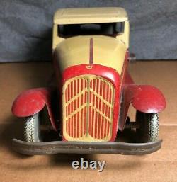 Rare Vintage Mettoy 1940s 11 Tin Large Wind Up Car Motor works England