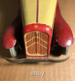 Rare Vintage Mettoy 1940s 11 Tin Large Wind Up Car Motor works England