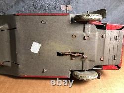 Rare Vintage Mettoy 1940s 11 Tin Large Wind Up Car Motor works England