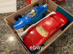 Rare, Vintage, Nos Yonezawa Mechanical Deluxe Racing Cars In Original Box