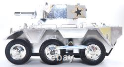 Rare Vintage Satsuki Tin Armored Car Wind-Up 6-Wheel Japan 1950s with Box from JPN