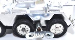 Rare Vintage Satsuki Tin Armored Car Wind-Up 6-Wheel Japan 1950s with Box from JPN