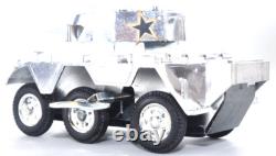 Rare Vintage Satsuki Tin Armored Car Wind-Up 6-Wheel Japan 1950s with Box from JPN