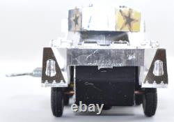 Rare Vintage Satsuki Tin Armored Car Wind-Up 6-Wheel Japan 1950s with Box from JPN