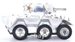 Rare Vintage Satsuki Tin Armored Car Wind-Up 6-Wheel Japan 1950s with Box from JPN