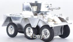 Rare Vintage Satsuki Tin Armored Car Wind-Up 6-Wheel Japan 1950s with Box from JPN