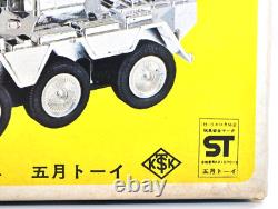 Rare Vintage Satsuki Tin Armored Car Wind-Up 6-Wheel Japan 1950s with Box from JPN Rare Vintage Satsuki Tin Armored Car Wind-Up 6-Wheel Japan 1950s with Box from JPN