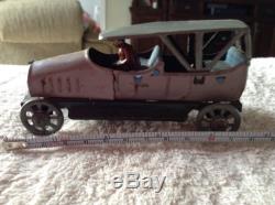 Rare Vintage Tin German Penny Toy Car & Driver Lehmann Ito Distler Sedan Touring