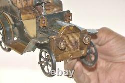 Rare Vintage Windup Prewar Japan Open Car Tin Toy
