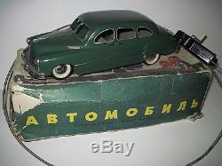 Rare! Vintage Zim Russian Ussr Tin Toy Car Mechanical Remote Controller
