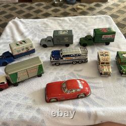 Rare lot of 8 vintage tin toy trucks, Cars & Jeeps