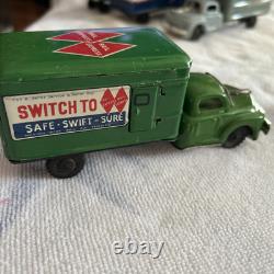 Rare lot of 8 vintage tin toy trucks, Cars & Jeeps