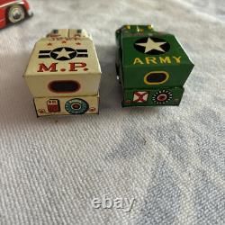 Rare lot of 8 vintage tin toy trucks, Cars & Jeeps