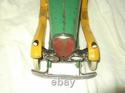 Rare original Meccano No2 constructor car in Green and Yellow