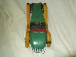 Rare original Meccano No2 constructor car in Green and Yellow