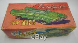 Red China ELECTRIC OPEN CAR ME 049 battery operated with original box vintage