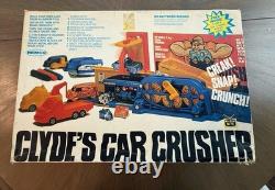 Remco Clyde's Car Crusher Vintage Play Set 1979 with Box, Cars, Accessories
