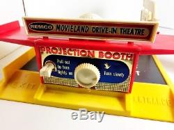 Remco Movieland Drive In, Nice Condition Platform, Box, Cars, Films, 1959