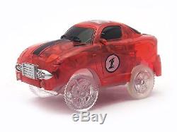 Replacement Toy Cars for Magic Tracks Neon Glow Light Up Police Car And Race