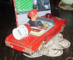 Retro Tin Toy Car Fire Chief Modern Toys Japan With Details Sale Offer