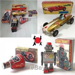 Robot +Car+ Space Toy TIN HORIKAWA YONEZAWA Bandai Vintage 3 set of Lot Japan