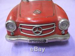 SCHUCO Electro Razzia Vintage West Germany Tin Toy Mercedes Squad Car No 5509