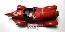 SF Paris France Tin Litho #3 Red Torpedo Racer Race Car with Driver