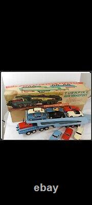 SSS International Auto Transport Metal Toy Japan Vintage Car Carrier with 7 Cars